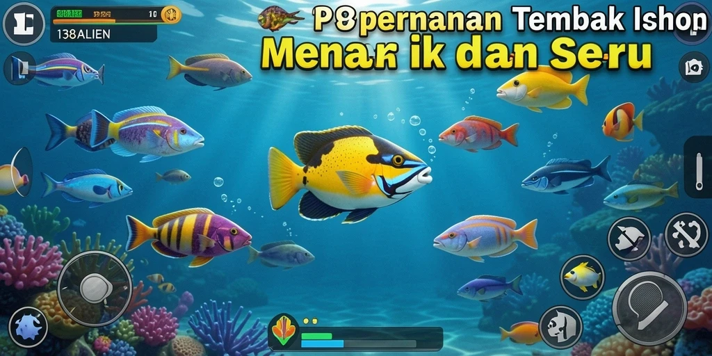 Tampilan gameplay Tembak Ikan yang seru di 138ALIEN.