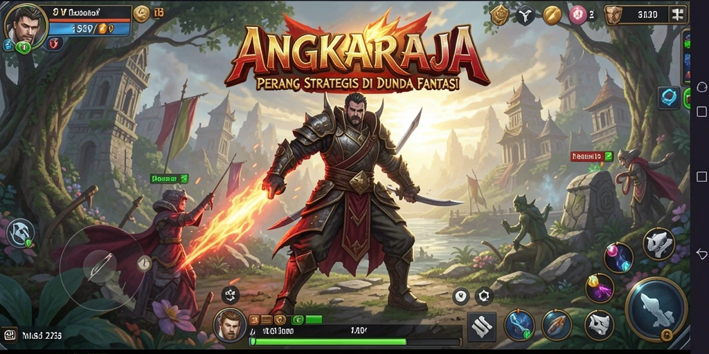 Tampilan gameplay seru di ANGKARAJA dengan aksi strategis.