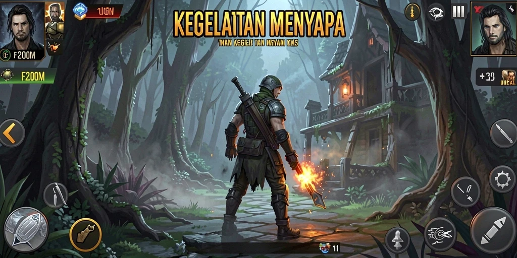 Tampilan gameplay Horror yang mencekam dalam F200M.