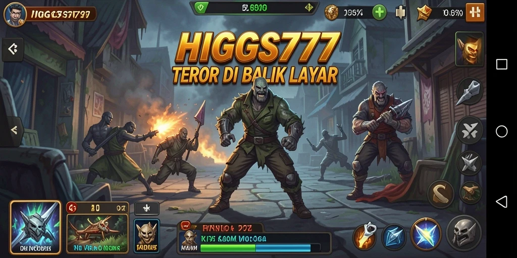 Gameplay HIGGS777 menampilkan ketegangan yang mencekam dan suasana menyeramkan.