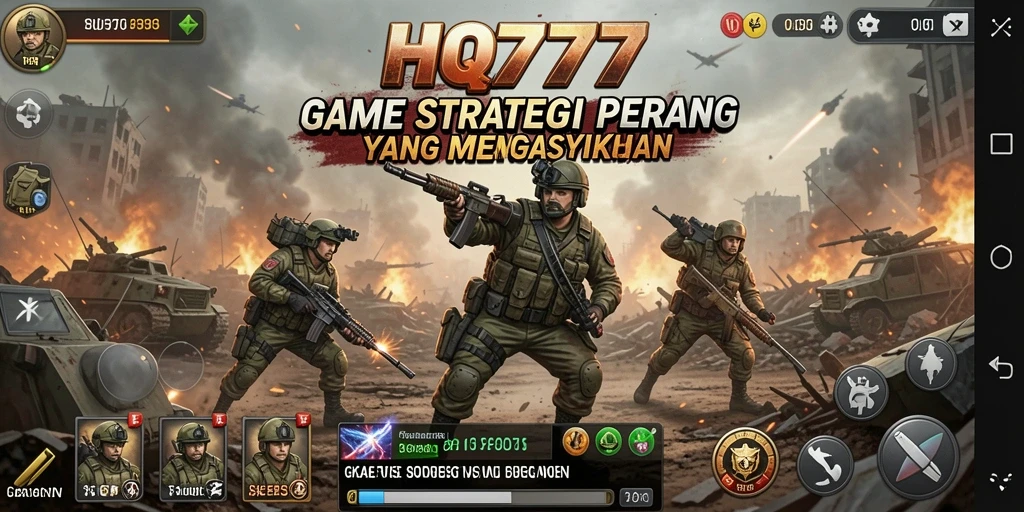 Tampilan gameplay seru dengan aksi strategi real-time.