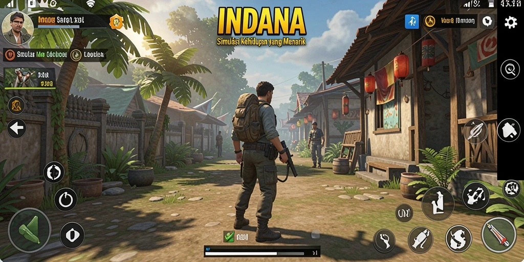 Gambar menampilkan momen seru dalam gameplay INDAAA.