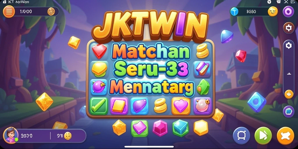 Gameplay Match-3 yang seru dan menantang di JKTWIN.