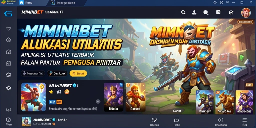 Tampilan antarmuka pengguna MIMINBET yang modern dan user-friendly.