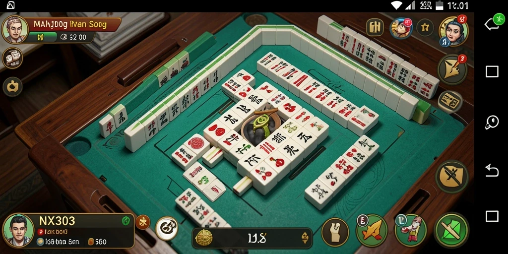 Tampilan gameplay Mahjong yang seru dan menantang di NX303.