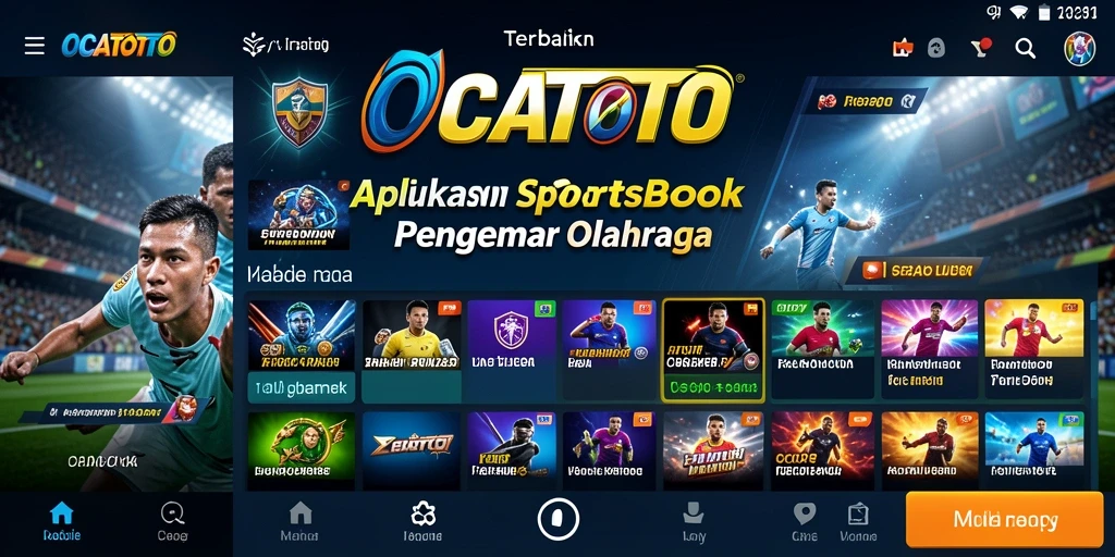 Tampilan utama gameplay OCATOTO dalam taruhan olahraga yang interaktif.