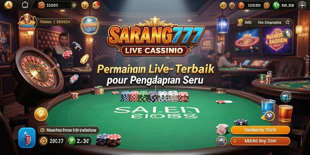 Tampilan permainan Live Casino di SARANG777 yang mendebarkan.