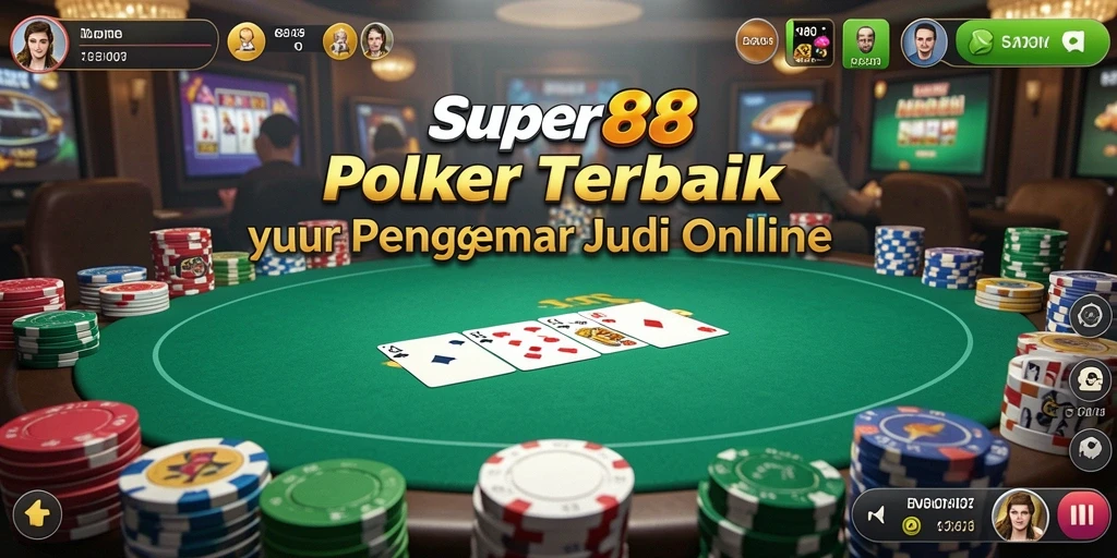 Screenshot gameplay SUPER88 yang menunjukkan suasana bermain Poker yang seru.