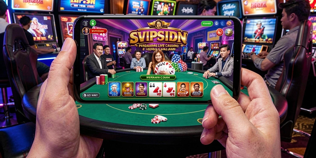 Tampilan utama gameplay SVIPSIDN dengan dealer langsung.
