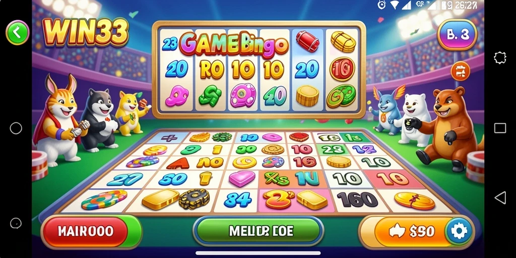 Tampilan gameplay Bingo yang seru dan menarik di WIN33.