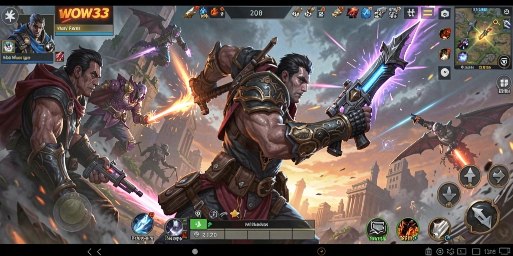 Tampilan gameplay WOW33 yang mendebarkan dengan aksi taktis.